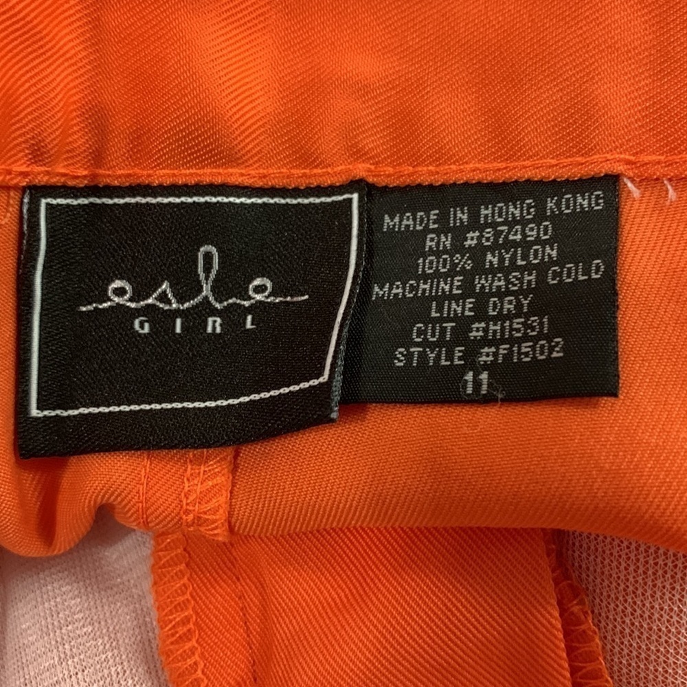 Campmor Isle Girl Orange Nylon Surf Capris pants Size 11 NWT many pockets - Picture 11 of 11